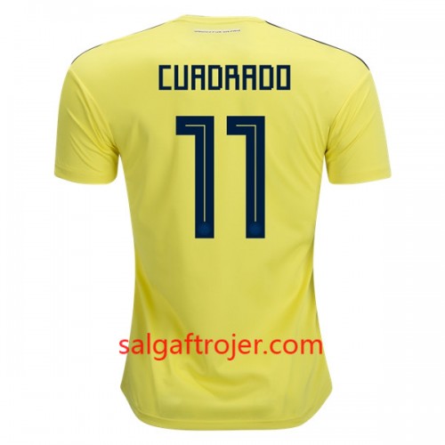 Colombia Fodboldtrøjer Cuadrado 11 Hjemmebanesæt VM 2018 Colombia Fodboldtrøjer Cuadrado 11 Hjemmebanesæt VM 2018